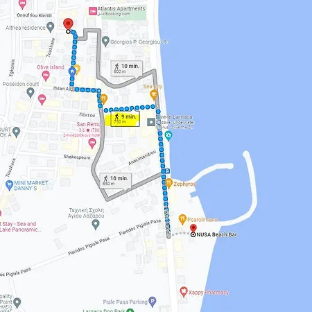 Large Apt 2 Bedrooms Sea View & 2 Balconies Apartamento Larnaca